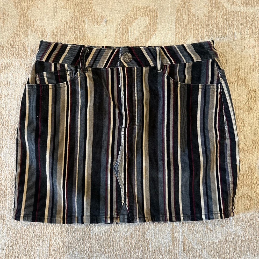 Jolt Black and Tan Mini Pencil Skirt